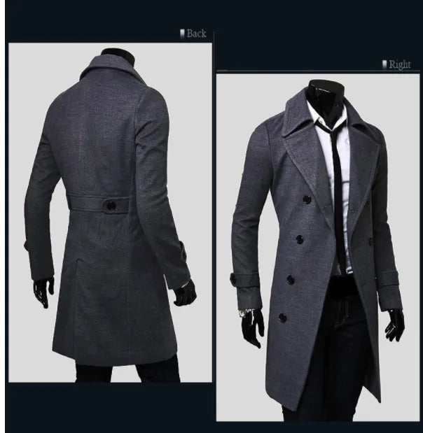 Tommy Men's Long Trench Coat