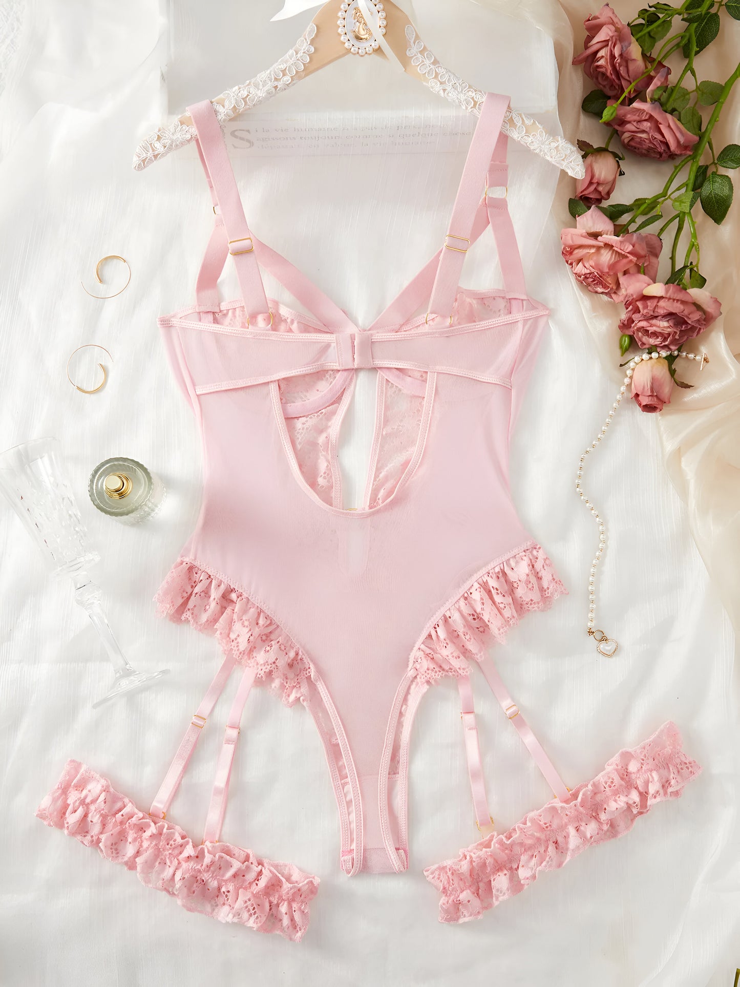 Sofia™ | Dominante Lingerieset met Kousenband & Choker
