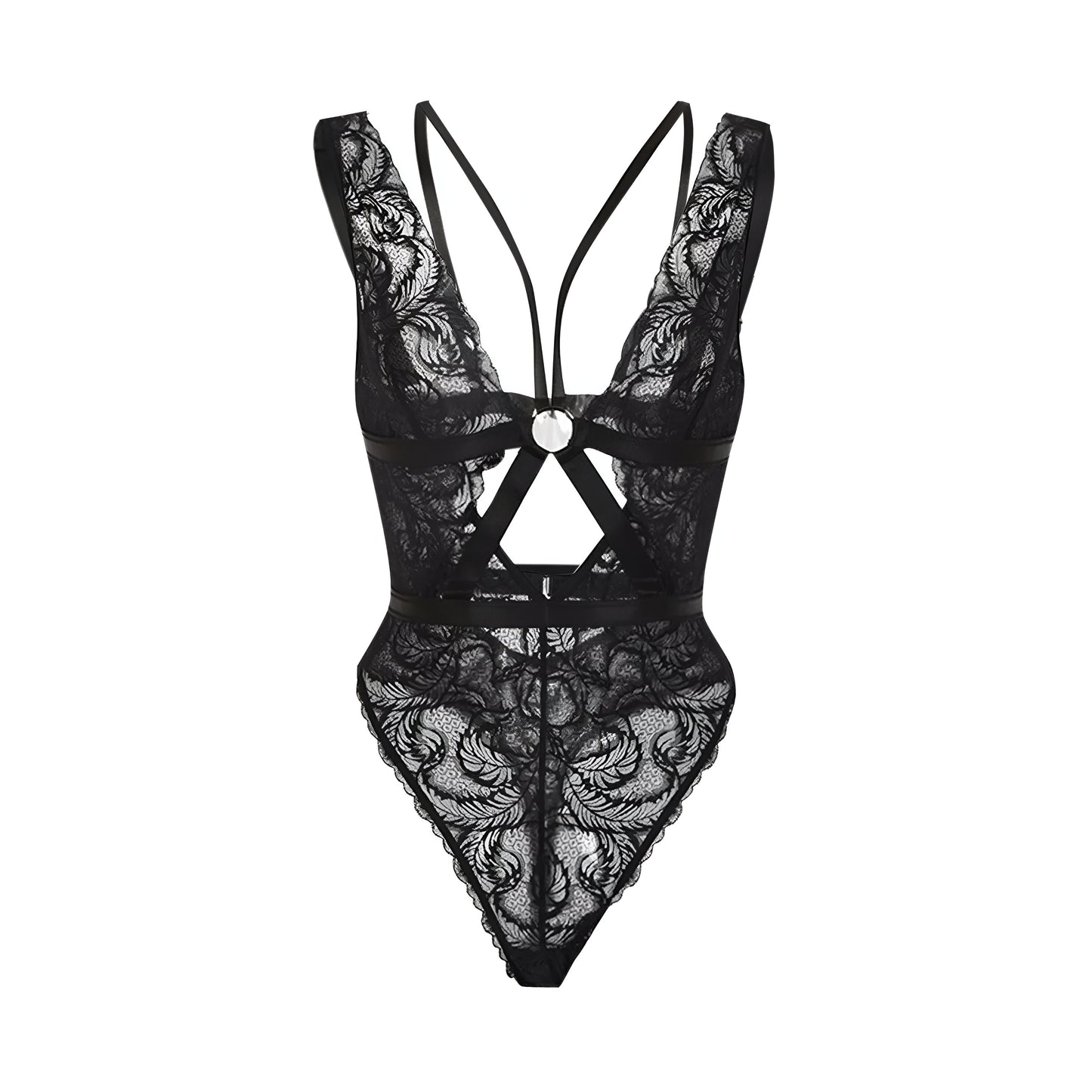 Laura™ | Verleidelijke Kanten Bodysuit met Strappy Detail