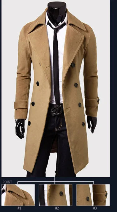 Tommy Men's Long Trench Coat