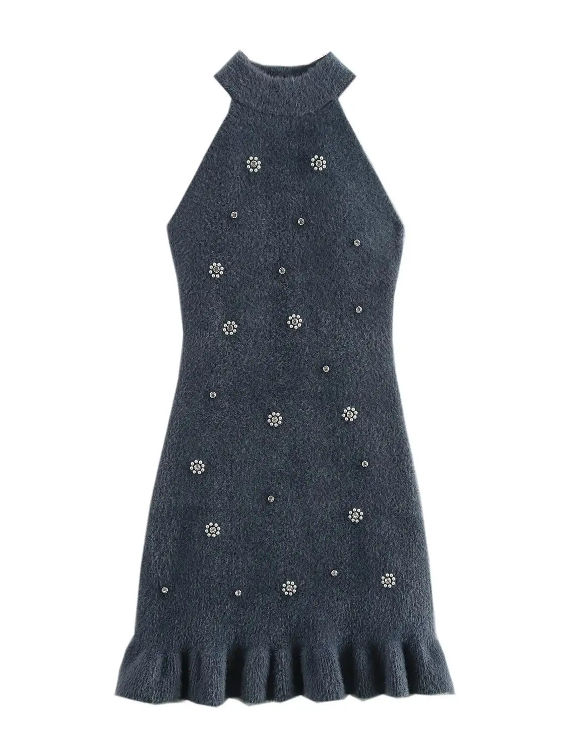 Feline™ | Elegante Winterjurk met Luxe Parel Details