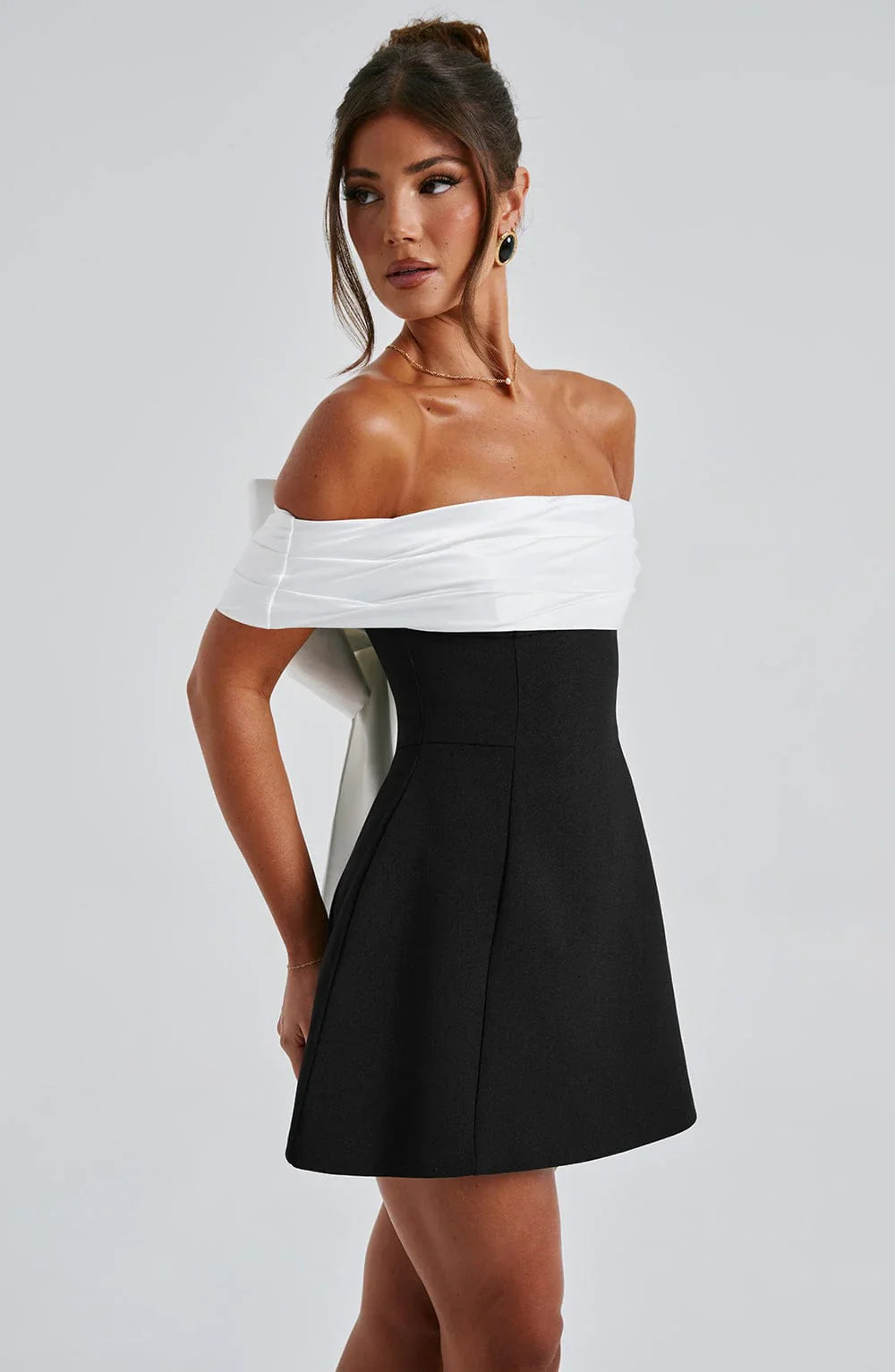 Amber™ | MINI-JURK - ZWART/WIT