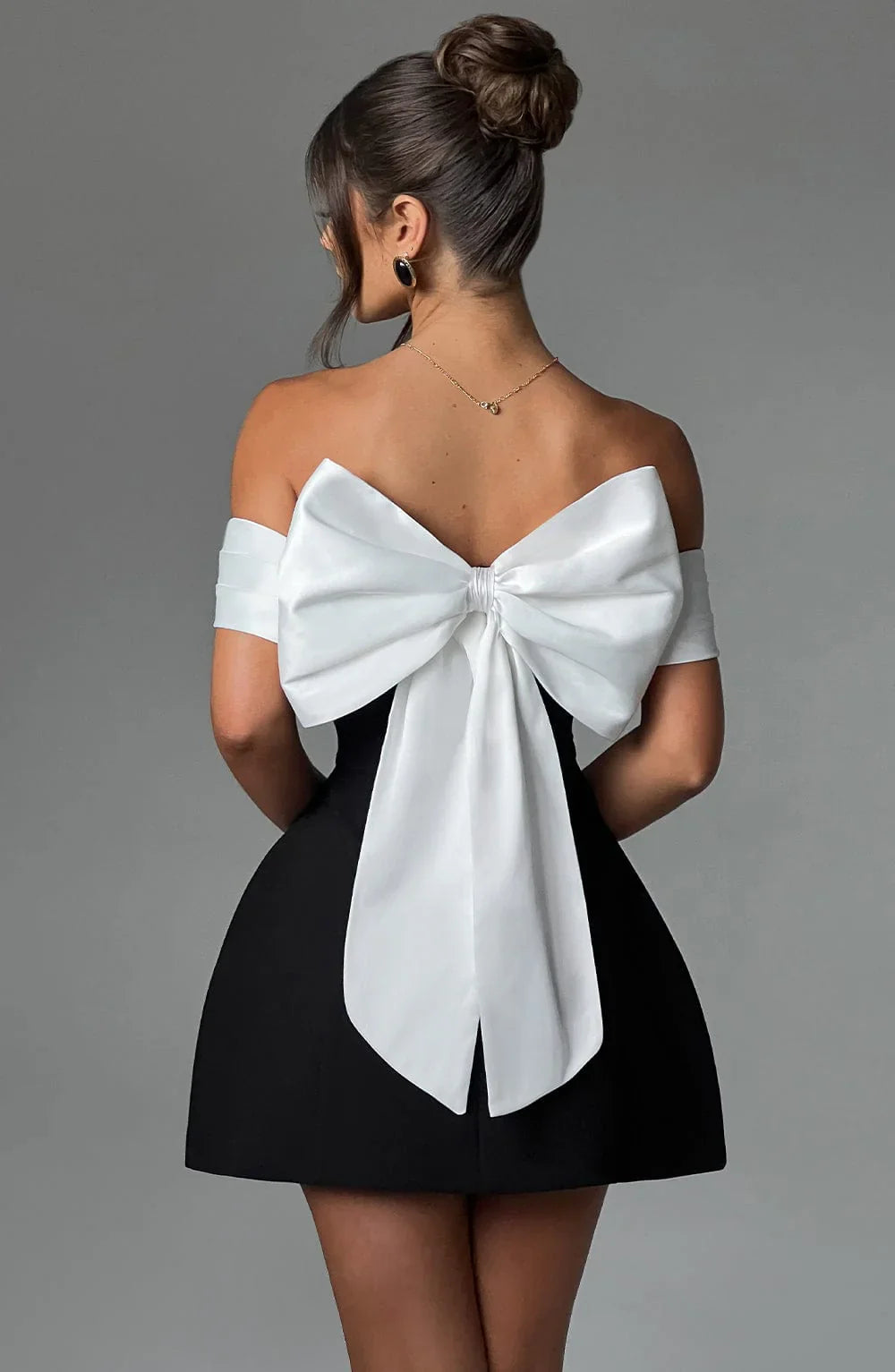 Amber™ | MINI-JURK - ZWART/WIT