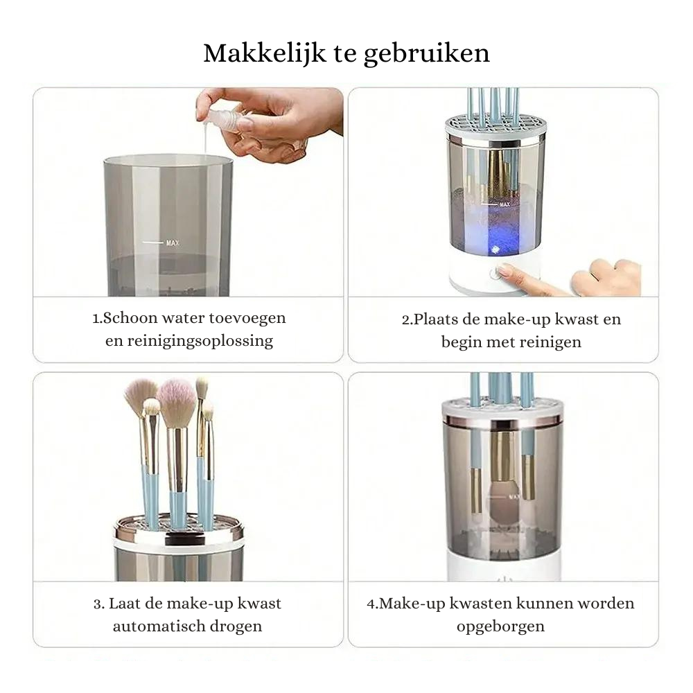 Makeup Brush Cleaner™ | Zeg Vaarwel tegen Bacteriën en Puistjes!