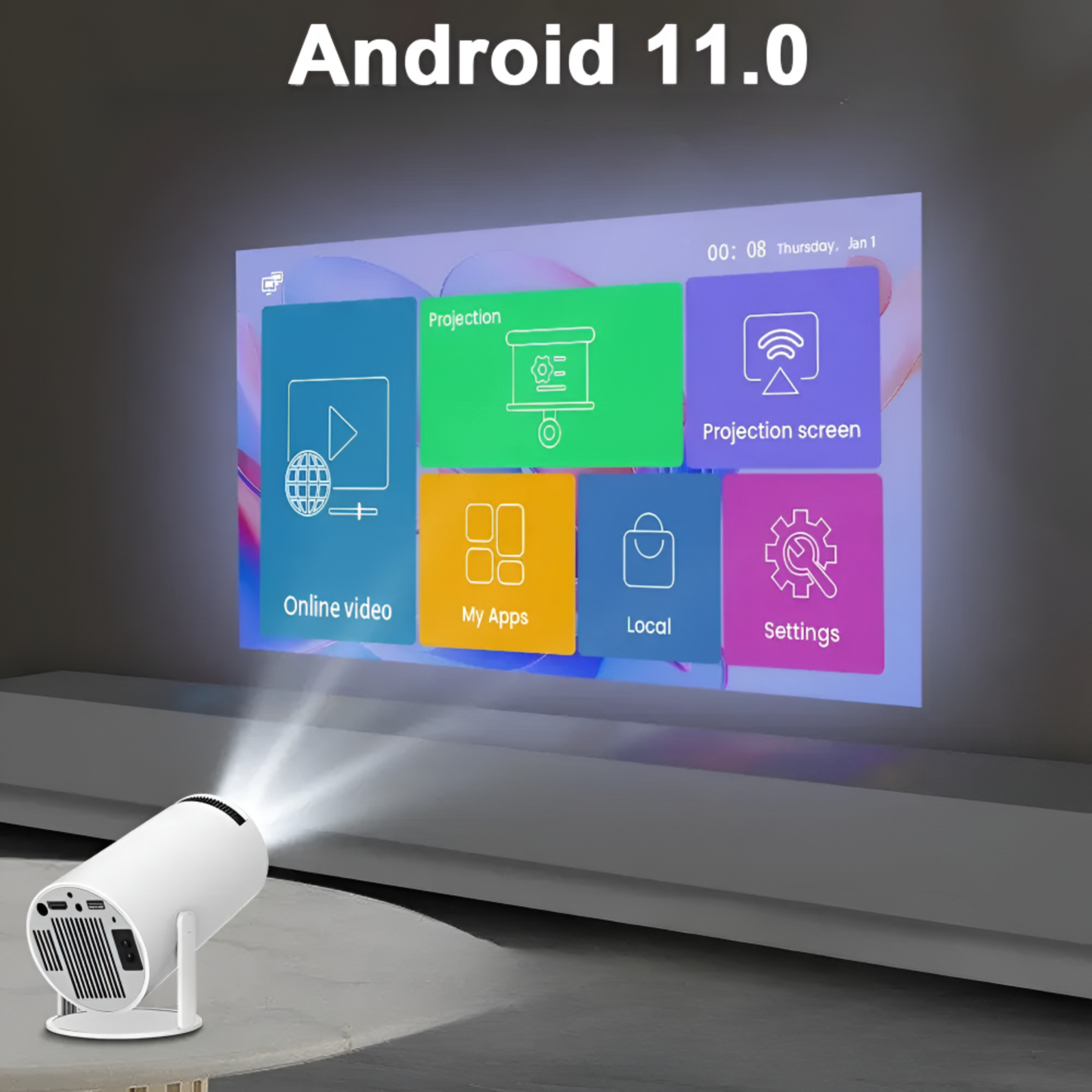 SMART Projector 4K™ | Ultieme Thuisbioscoop ervaring! 🍿🎥