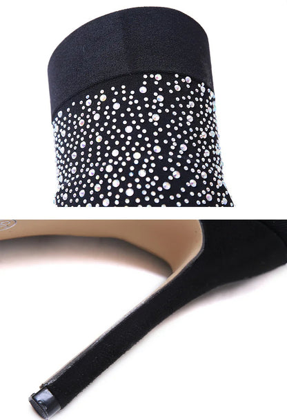 Romy™ | Maak Je outfit Compleet met de Diamant Sok Hakken 👠 💎