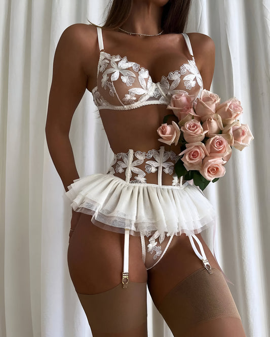 Tiffany™ Lingerie Set | Luxe Kant voor Pure Verleiding