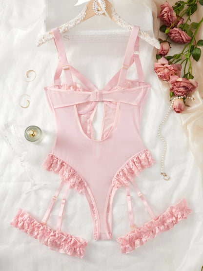 Sofia™ | Dominante Lingerieset met Kousenband & Choker