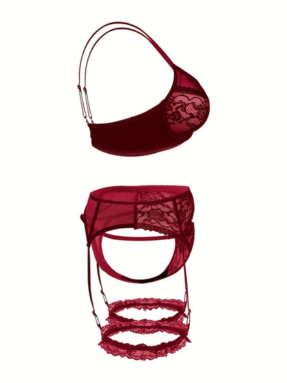 Leila™ | Sexy Porte-Jartelle Set voor Stille Dominantie