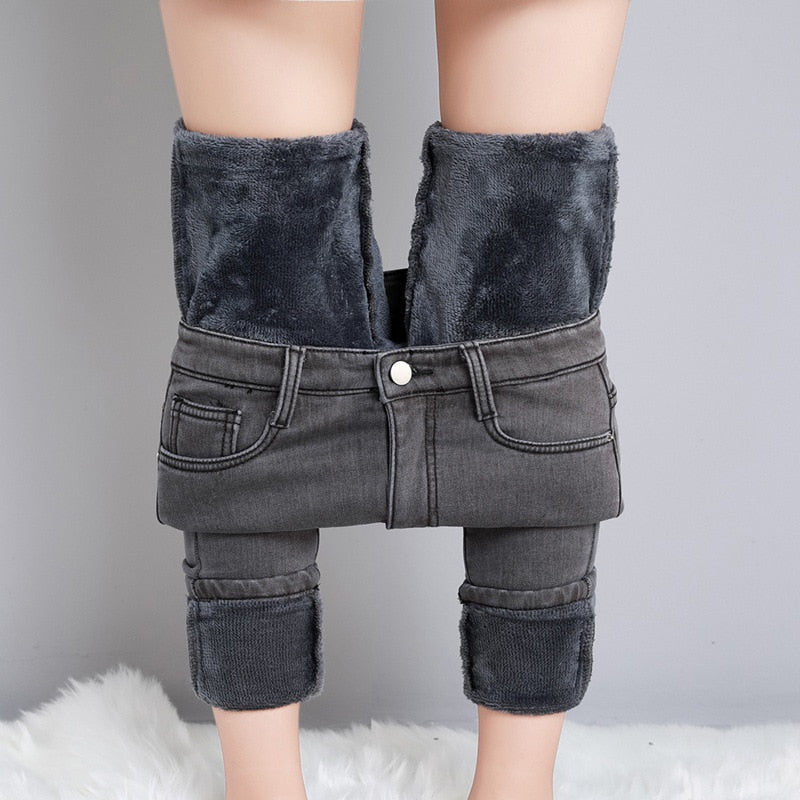 Yasmine™ | Nooit Meer Koude Benen: Ontdek de Perfecte Fleece Denim Broek