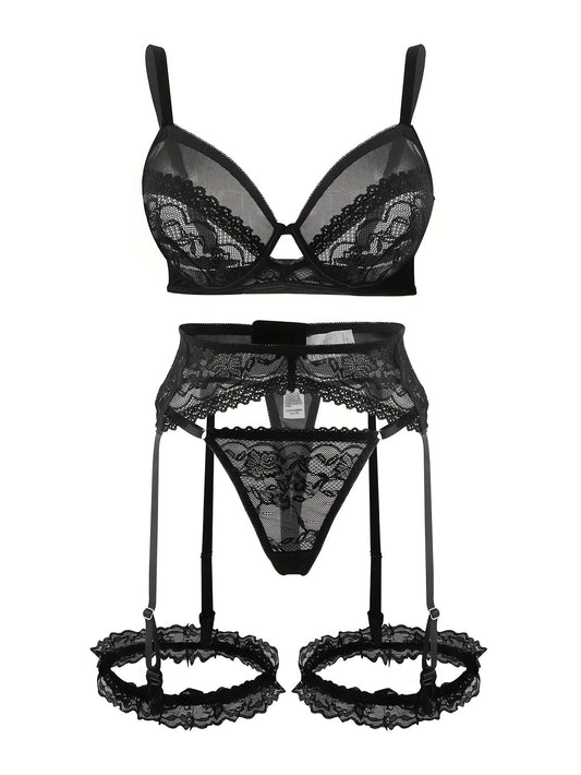 Leila™ | Sexy Porte-Jartelle Set voor Stille Dominantie