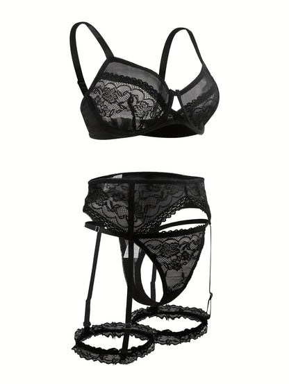 Leila™ | Sexy Porte-Jartelle Set voor Stille Dominantie