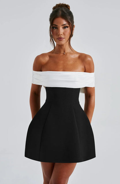 Amber™ | MINI-JURK - ZWART/WIT