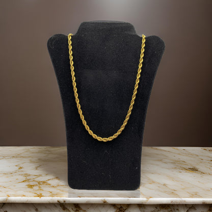 Touwketting™ | 4MM 18K Goud ✨ - De Must-Have Ketting!