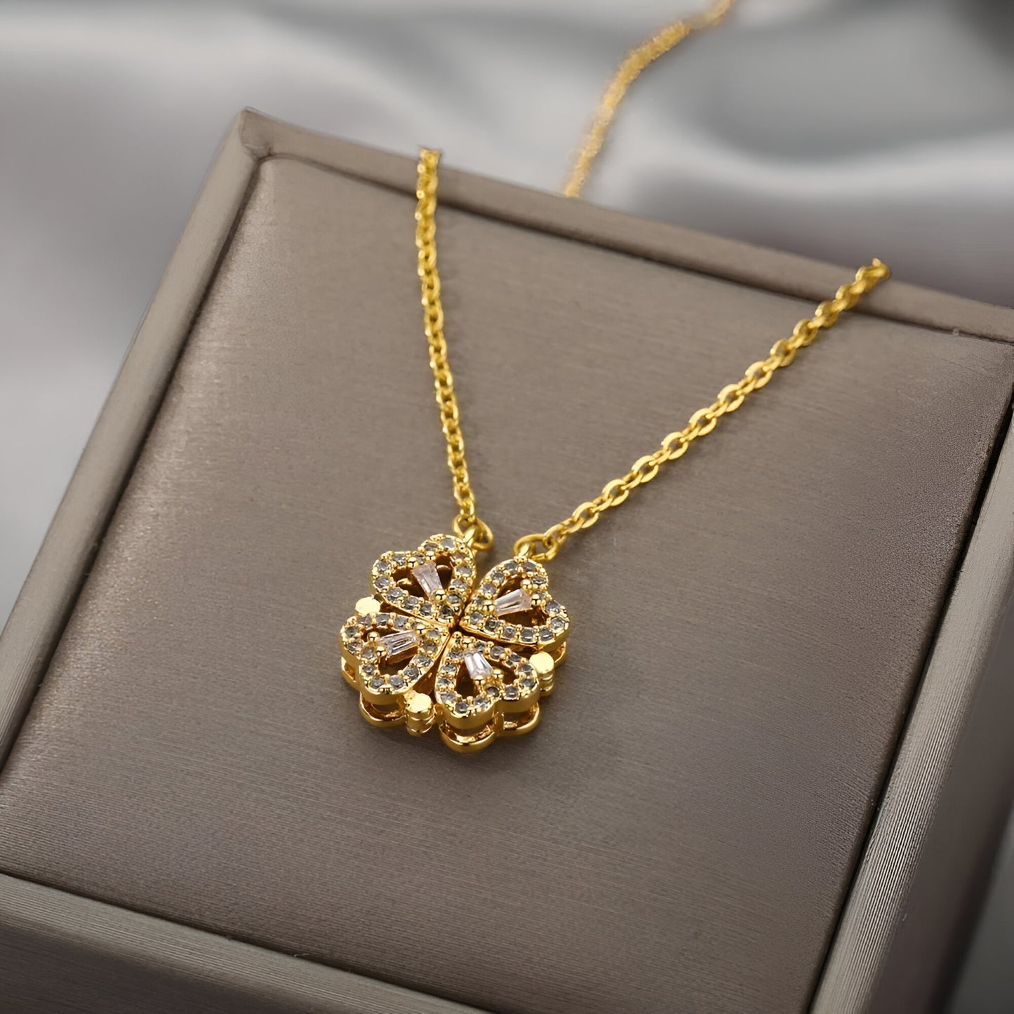 Luxe Klavertje Vier Ketting 2-in-1! 🍀 - Verras iemand waar je om geeft!